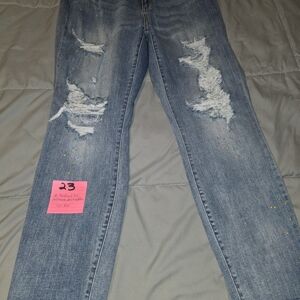 Judy Blue Distressed Blue Jeans, 18W